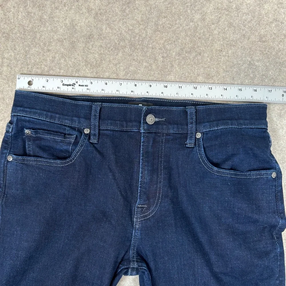 7 For All Mankind Jeans Men 34 Dark Blue Slim Fit Indigo Denim